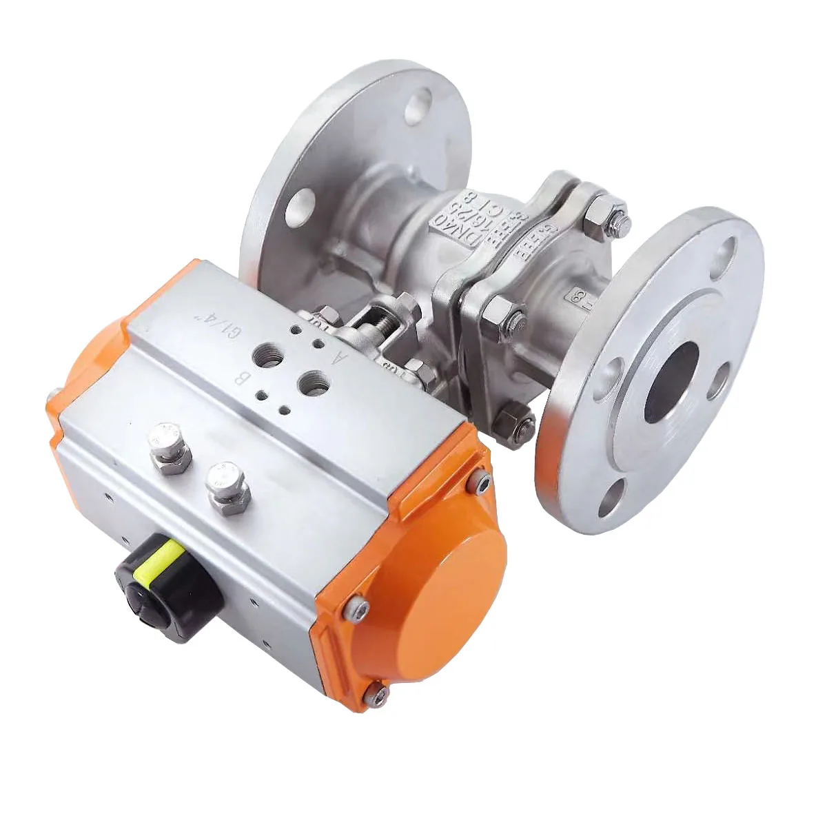 2 Way Pneumatic Operated Ball Valves DN15~200 Flanged Ball Valve with Pneumatic Drive Dn 400 Pn 16
