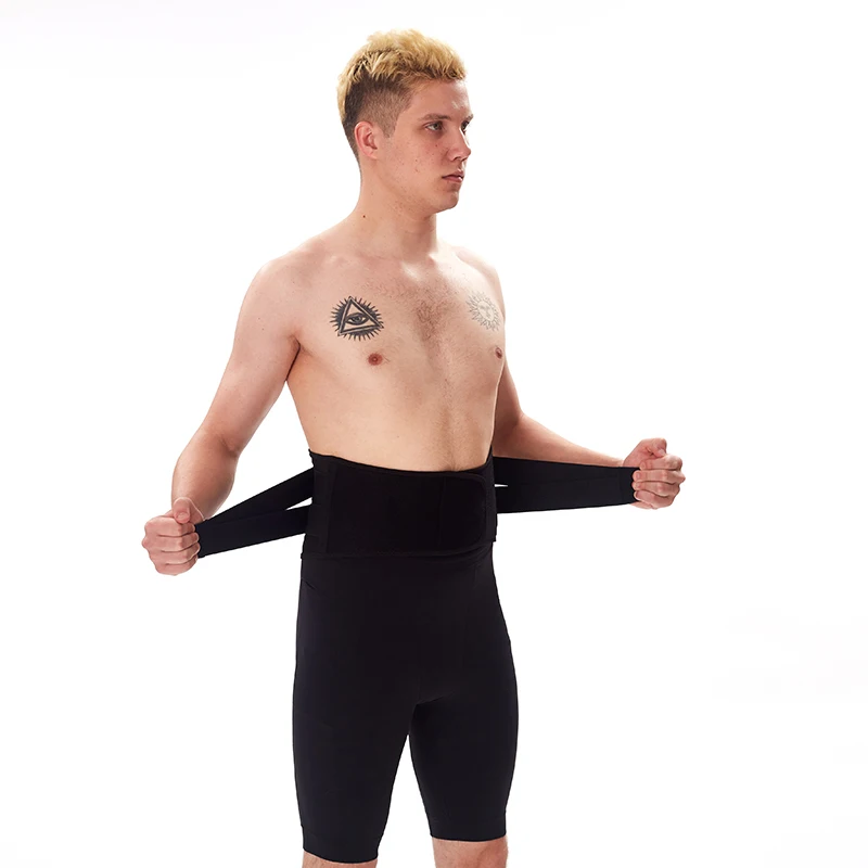 Factory Logo Sports Removable Pad Elastic Back Traction Waist Lumbar Support Belt Back