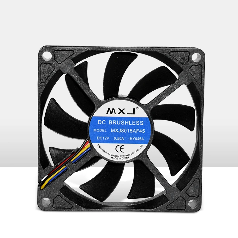 MXJ 8015 Cooling fans 12V 0.5A Industrial equipment cooling fan 80x80x15mm Audio amplifier Mute Power supply case cooling DC fan