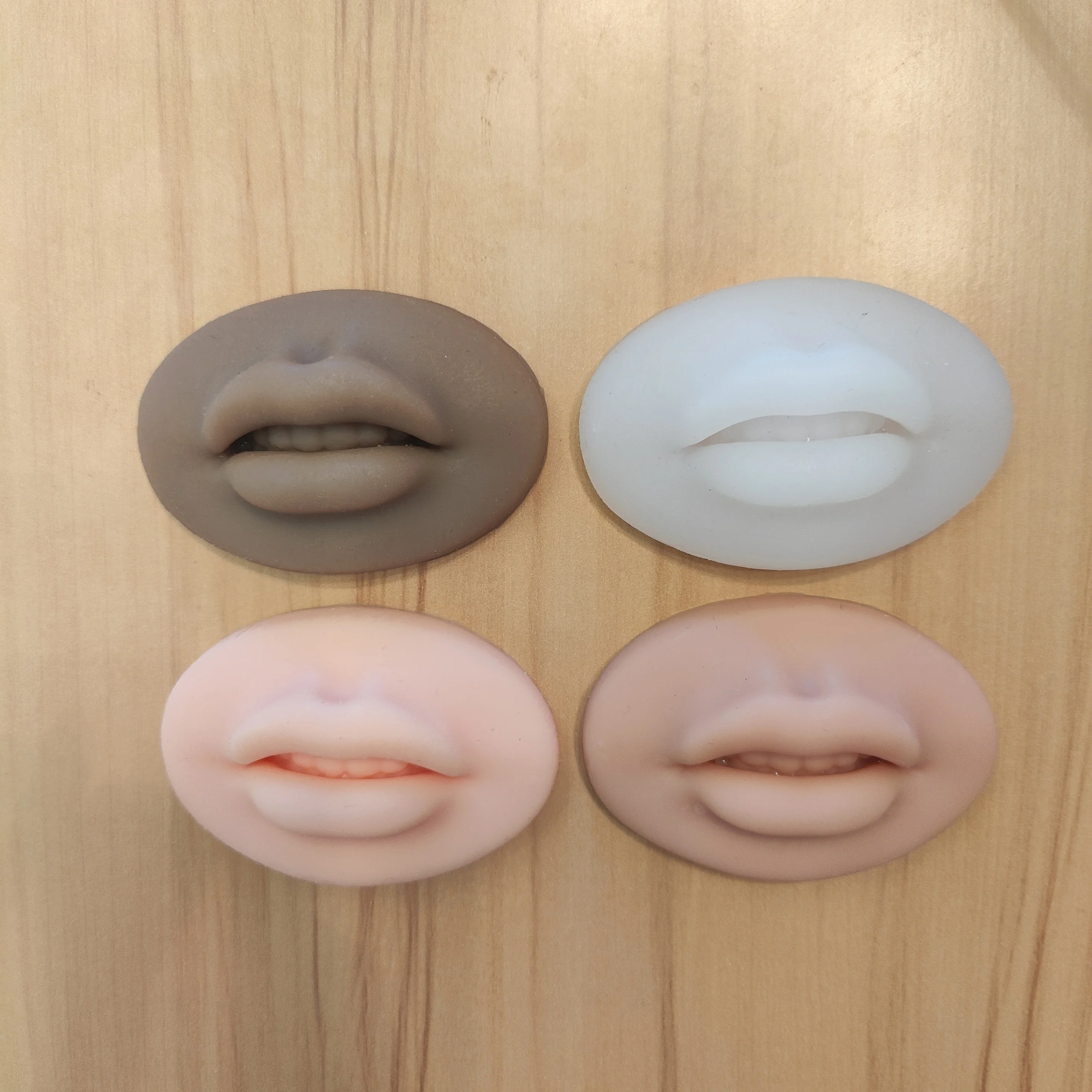 2022 Upgrade Authentic Soft Silicone Lip Model 5D Open Mouth Silicone Lips Model Real Skin 5D Flexible Silicone Practice Skin