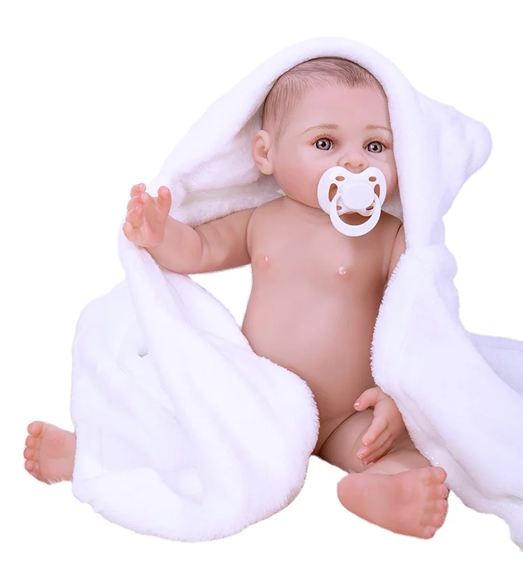 Lovely toy realistic 21 inch full body silicone reborn baby paly doll 44cm lifelike newborn babies