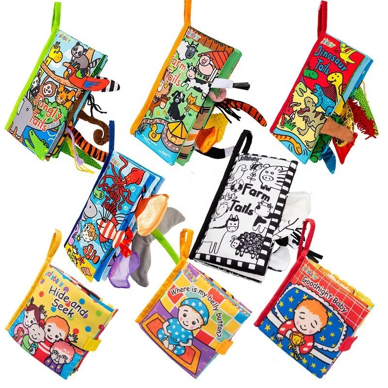Tail cloth book Animal three-dimensional cloth book Baby toy 0-1 year old toy Baby cloth book