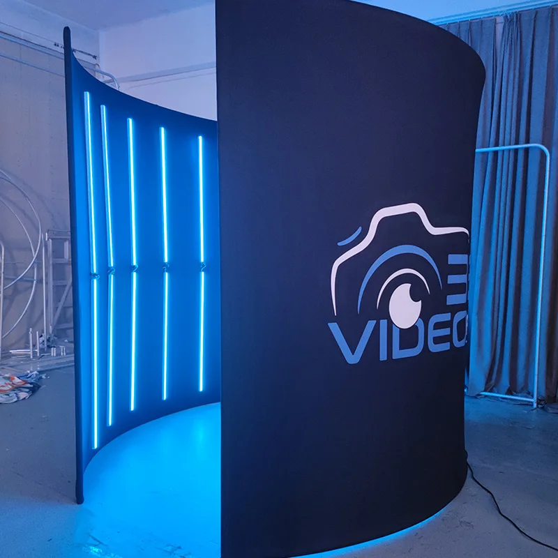 Hot Sale Outdoor 360 Rotating Photo Booth Automatic Inflatable 360 Photo Booth Enclosure Backdrop Inflatable Photo Booth Tent