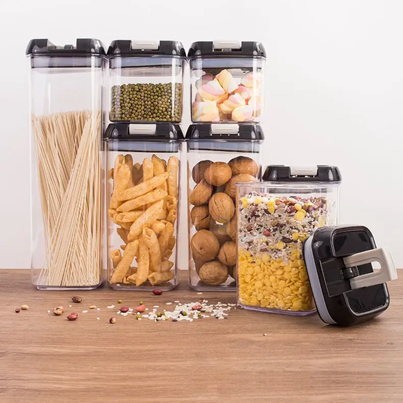 Onsin Different Capacity Plastic Sealed Cans Kitchen Storage Box Transparent Food Container food storage tank storage jar sets