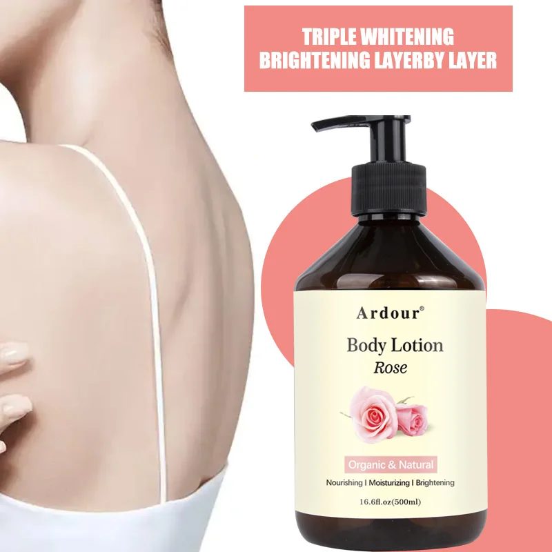 Private Label Refresh Fruit Body Care Lotion Skin Care Hydrating Rose Body Cream Butter Lightening Whitening Moisturizing