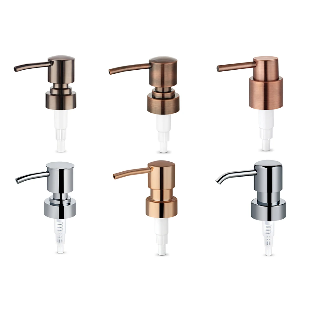 1cc/2cc China made quality bathroom accessories zinc alloy metal brushed gold lotion pump 28mm