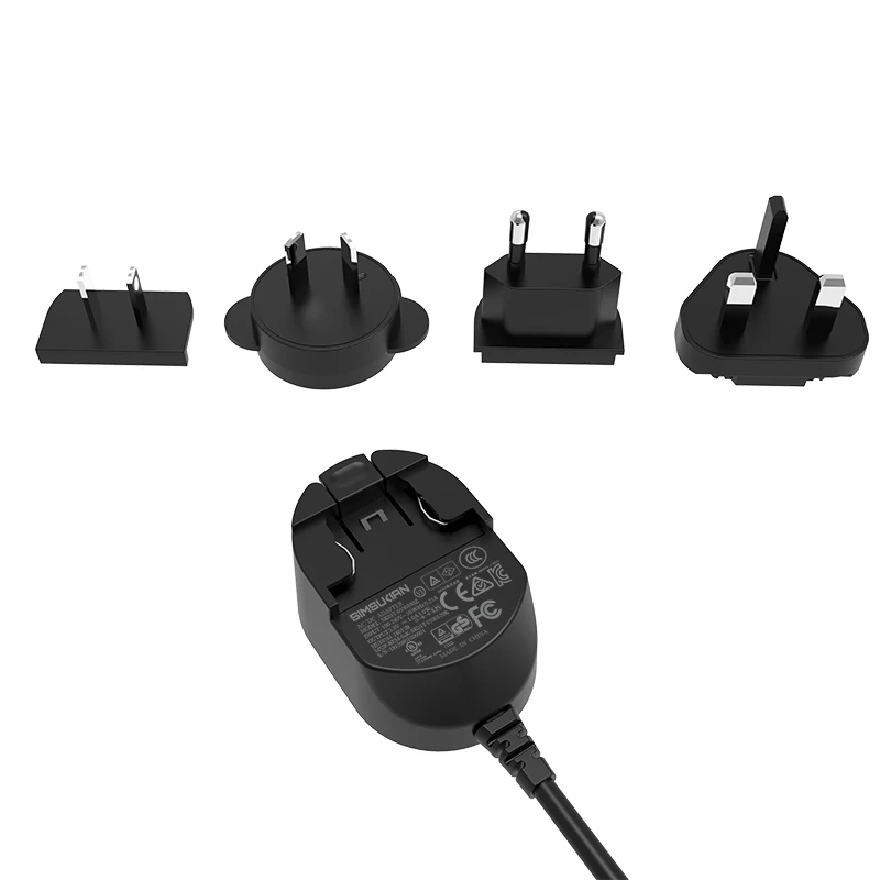12v 1a Power Supply EU UK US AU Interchangeable Plug Power Adapter Power Adaptor DC AC 100-240v 50-60hz FCC ROHS CE KC PSE SAA