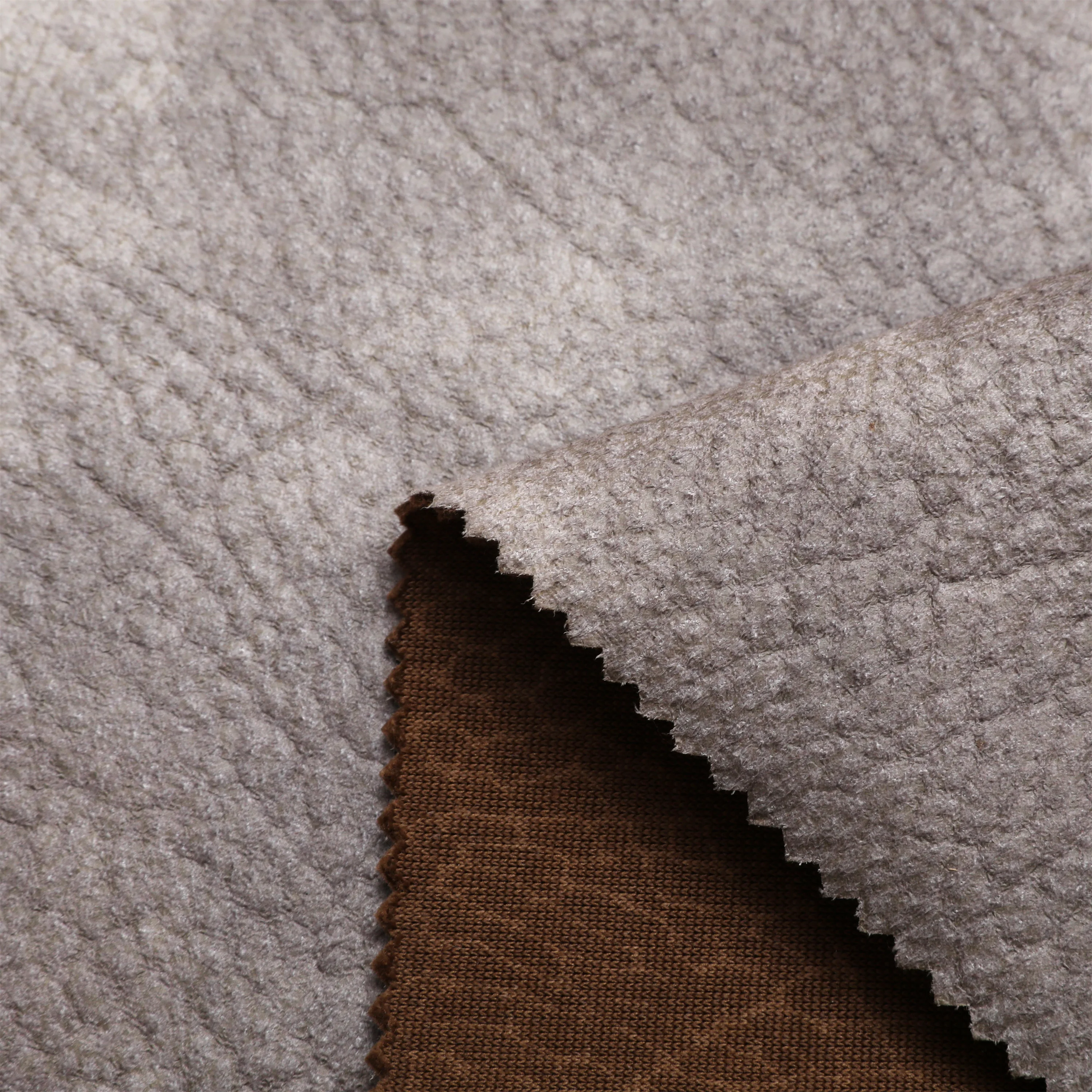 Upholstery 100%Polyester suede with printed and embossed sofa fabric cushion cover furniture fabric