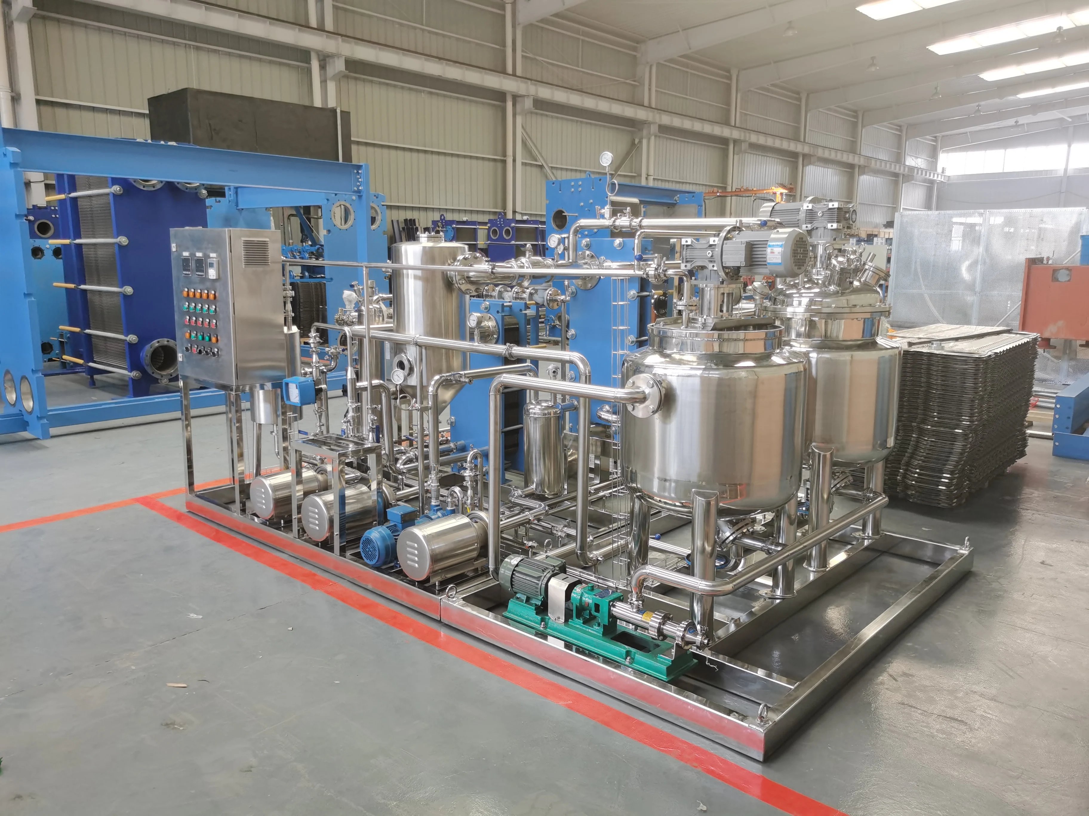 High Performance Large Sweetener Assembly Unit Shell and Tube Evaporator for Sugar Purification