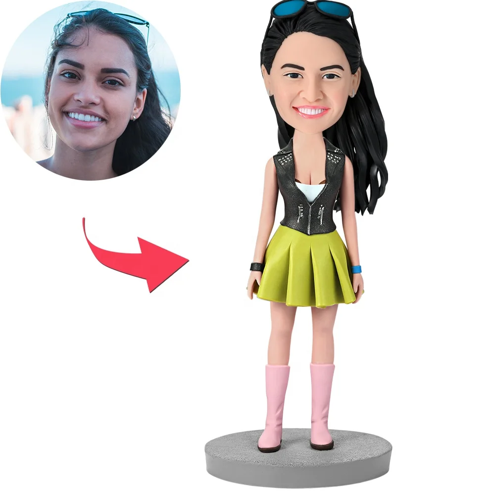 15cm Custom Fashion Sexy Girl Bobbleheads Personalized Bobblehead Doll Clay Sculpture