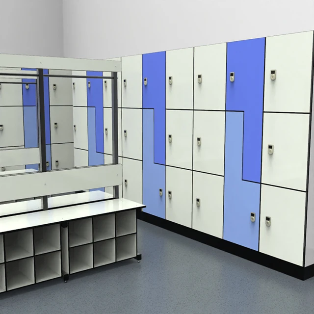 Room Furniture Z Type Commercial Cabinet Waterproof Gym Club Factory Direct Selling Hpl Locker
