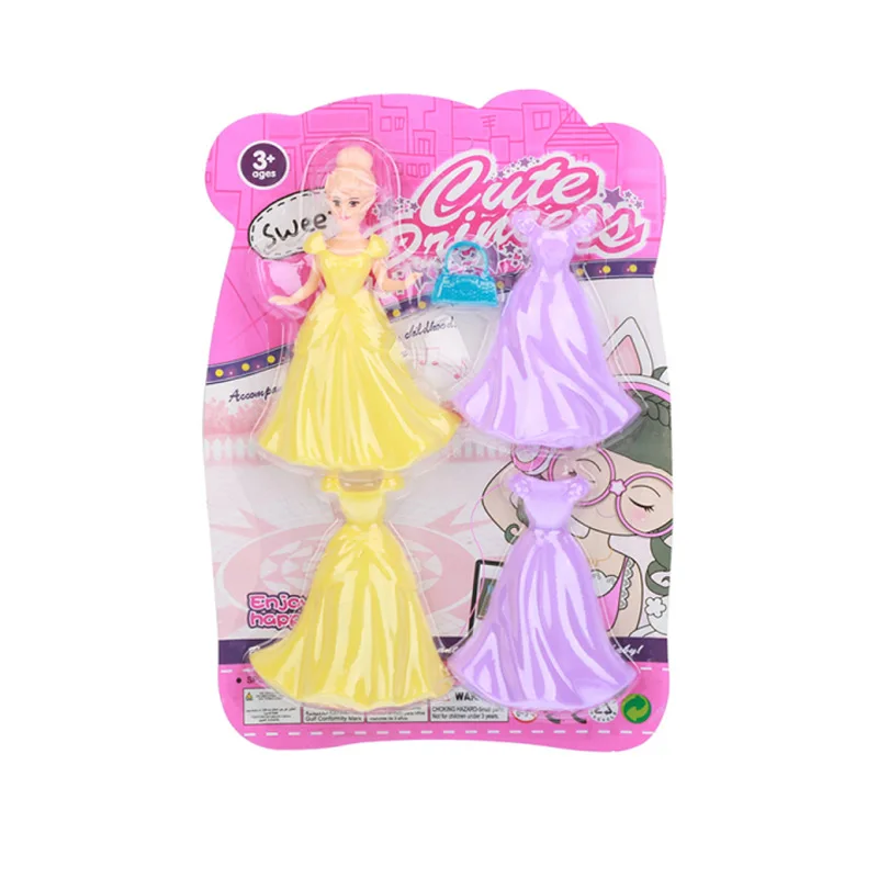 EPT Promotional Cute Small  5 Inch Pp Body Princess 1 Dollar Items Store Fashion Dolls Kids Cheap Gifts Mini Princesas Figures