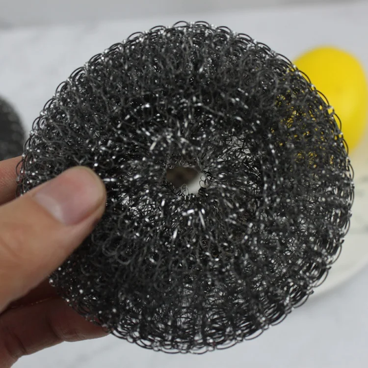 Stainless Steel Scrubber Rust Proof Heavy Duty Galvanized Steel Scouring Pad Coated Knitted Flat Wire Mesh High Abrasion Scour P