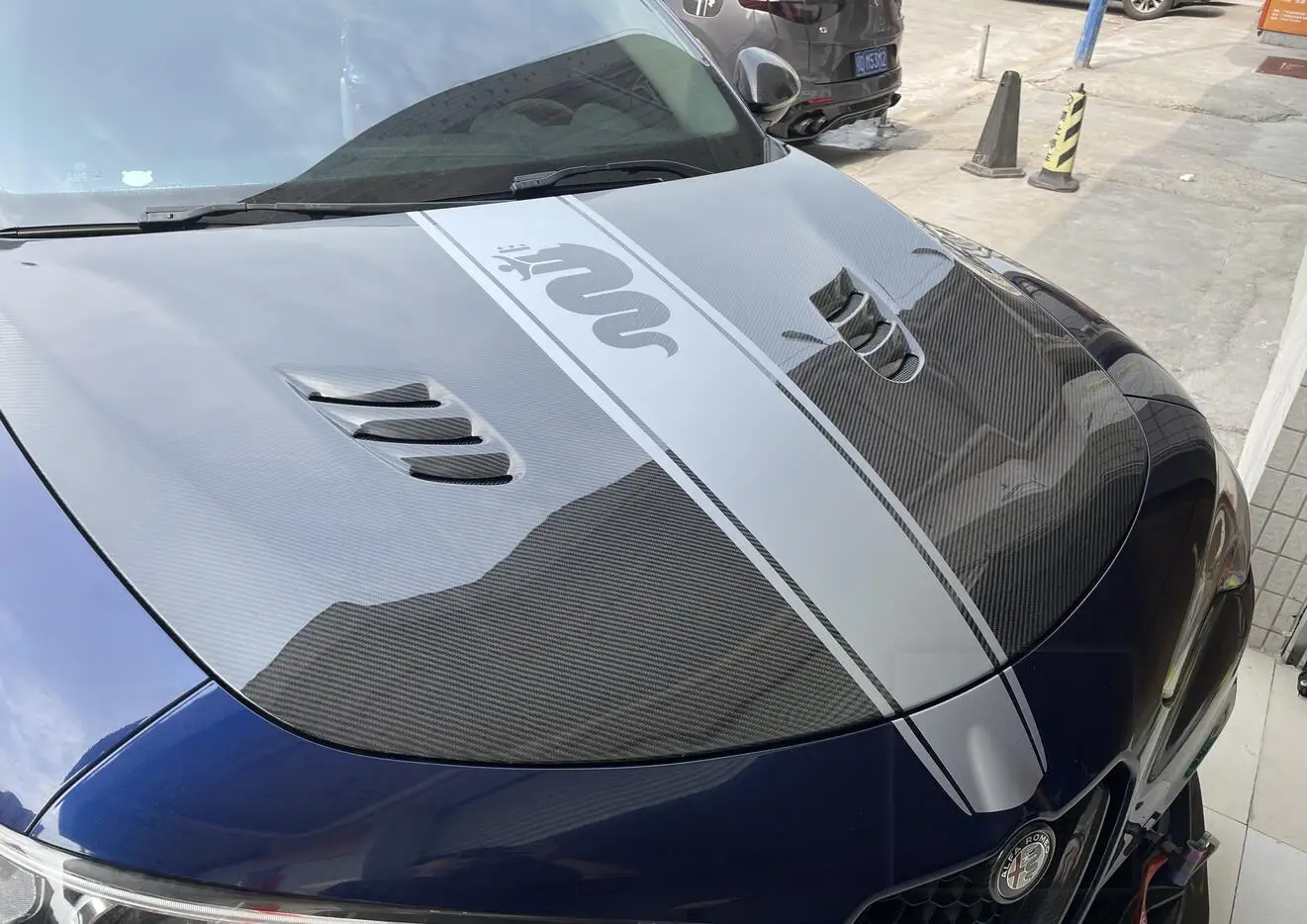 Подходит для 2017-up Альфа Ромео стельвио обновления даже если вымокли или сухой двойная сторона из углеродного волокна Худ boonet крышка двигателя мл стиль