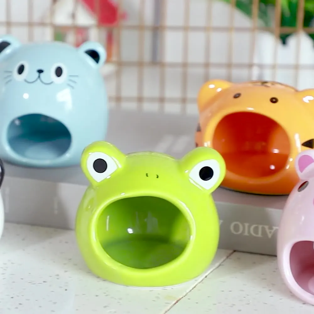 Animal head hamster Golden silk bear cooling ceramic nest cooling sleep cold ceramic house pet supplies