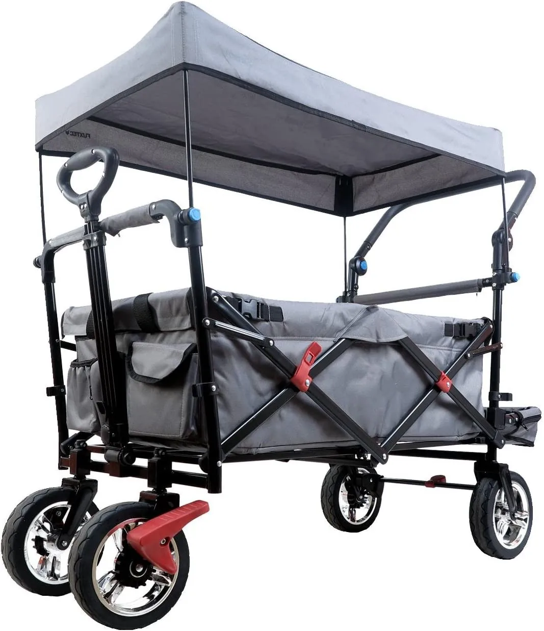 Hot sale folding utility wagon outdoor kids wagon with canopy camping foldable cart