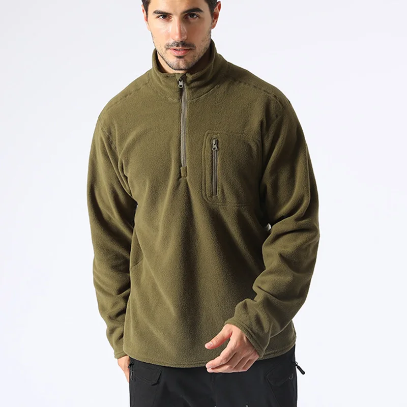 Осенняя уличная спортивная флисовая куртка, флисовые теплые куртки с подкладкой, мужская тренировочная Униформа на молнии с воротником-стойкой