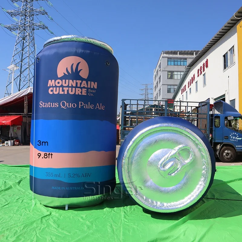 Custom inflatable product inflatable beer soda can bottle