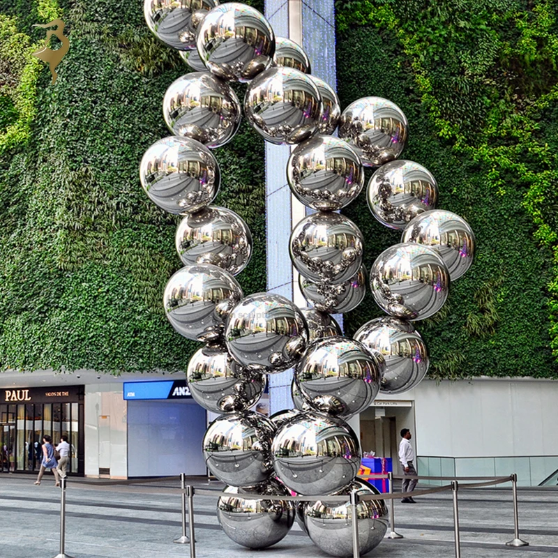 Modern Garden Metal Small Ball 304 Large Stainless Steel Hollow Ball/sculpture