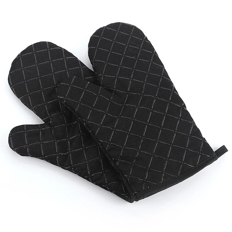 Custom logo Heat Resistant Cooking Kitchen Mitt Gloves Silicone Oven Mitts