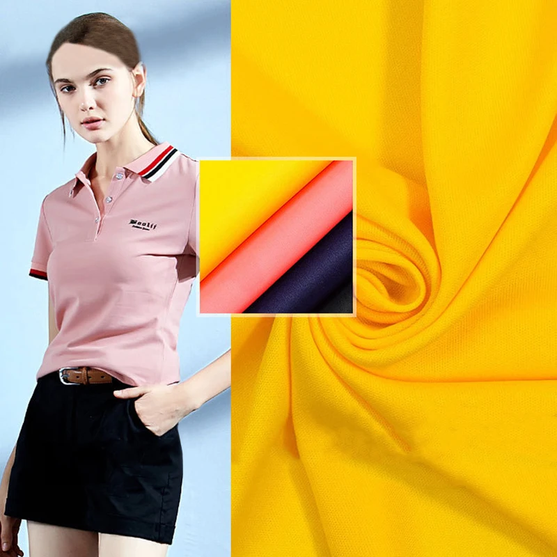 
China Fabric Suppliers Hot Sale fabric 100% polyester 75D Knitted Double Flat Cloth Coated Knitted Sport Wear Fabric 