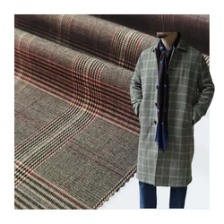 China Manufacture Colorful Plaid Yarn-dye Tweed Woven Fabric for Coat Jacket Suit Trousers