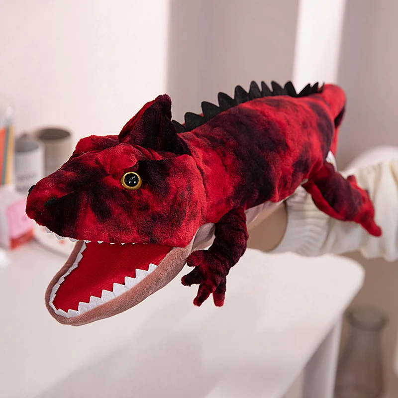 25cm Frog Snake lizard Crocodile Axolotl Plush Hand Puppets Role Play Storytelling Preschool Teaching