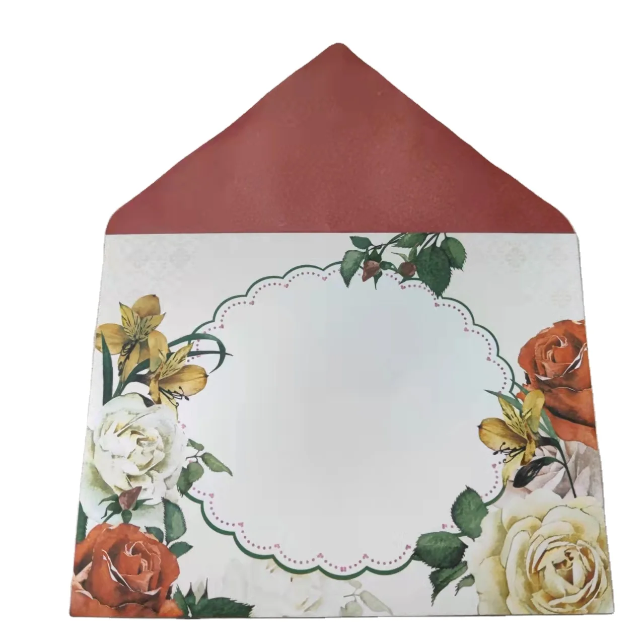 C6 envelope professional manufacturer of pink color custom printed diamond paper envelope