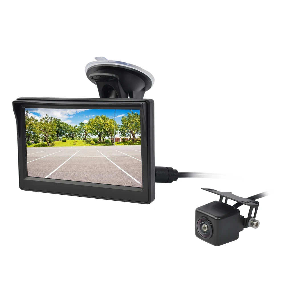 5 Inch AHD Backup Camera Stand alone Camera IPS Monitor Kit with guide line