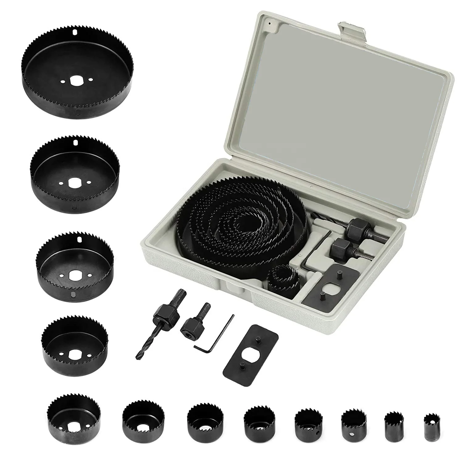 Hole Saw Kit for Wood for PVC Board Plastic Plate Drilling Drywall and Soft Wood