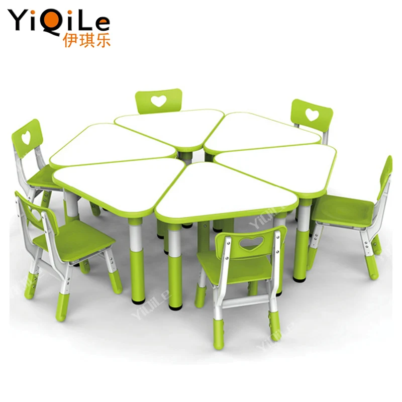 Высококачественная школьная мебель, подъемные комбинированные треугольные школьные столы, стулья для простых современных продуктов