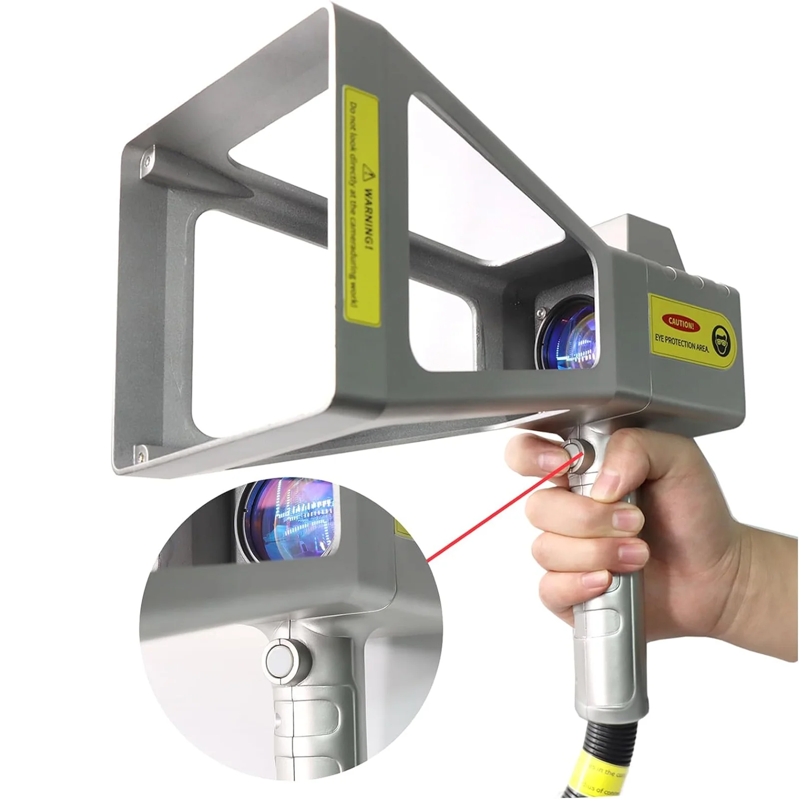 2024 New Handheld Portable Mini 20w 30w Fiber Laser Marking Machine Rubber Tyre Furniture Laser Engraving Machine for Metal 3m