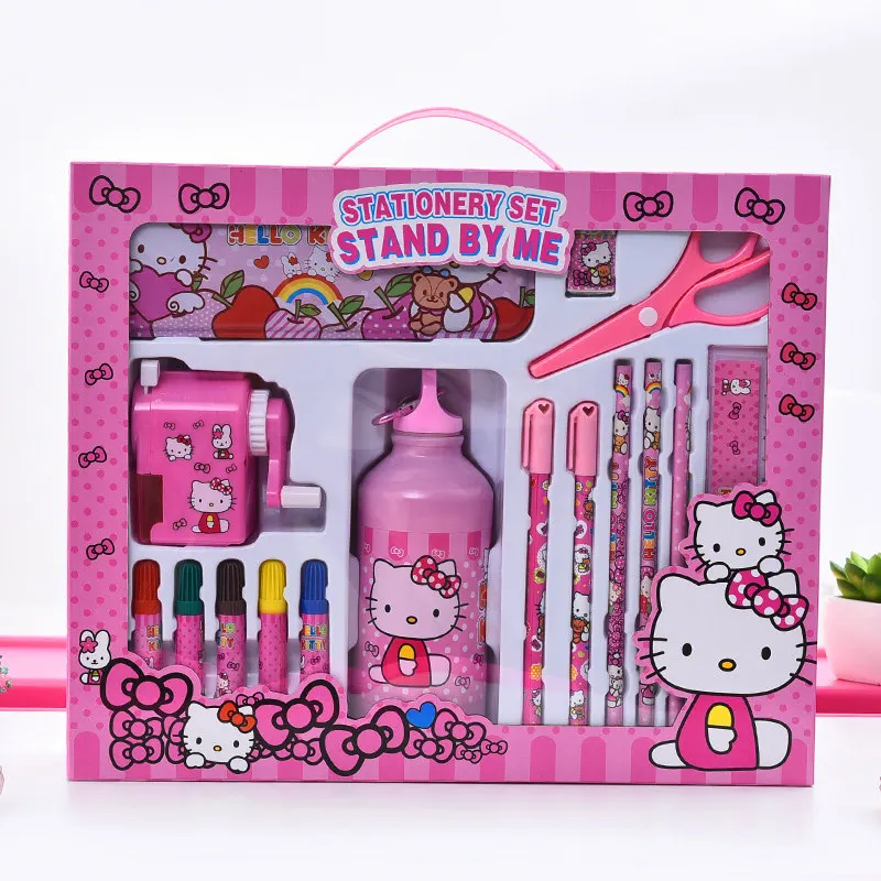 Hot stationery set water bottle high-grade scripted primary school prizes children gift stationery/wholesale