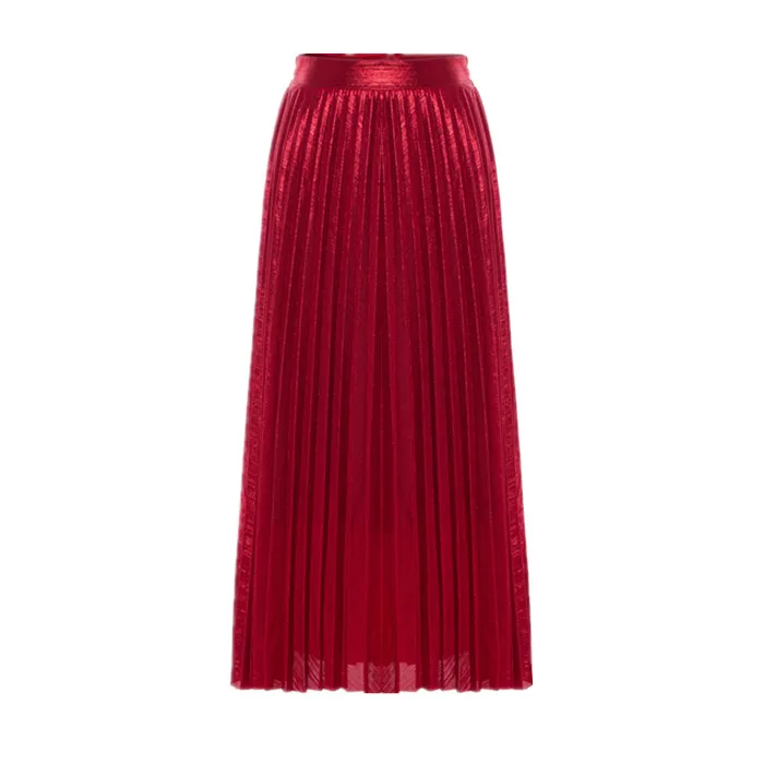 Custom Quality Latest Long Women High Waist Maxi Pleated Skirts skirt