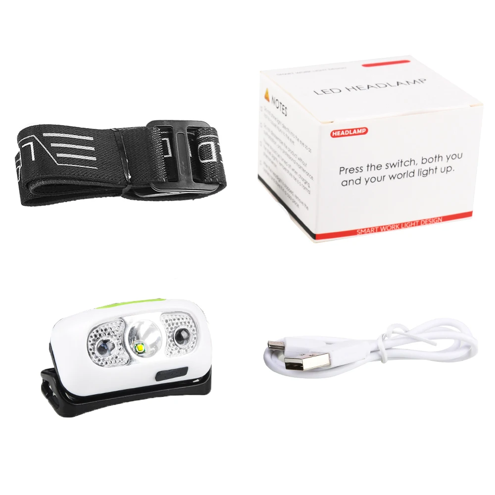 Induction hands control sensor rechargeable headlamp Mini Headlights