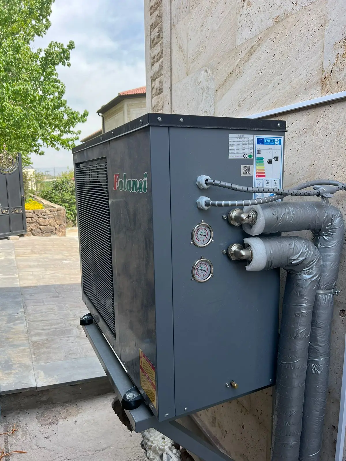 12KW Folansi WIFI DC Inverter Air source heat pump with TUV energy label A+++ R32 heat pump