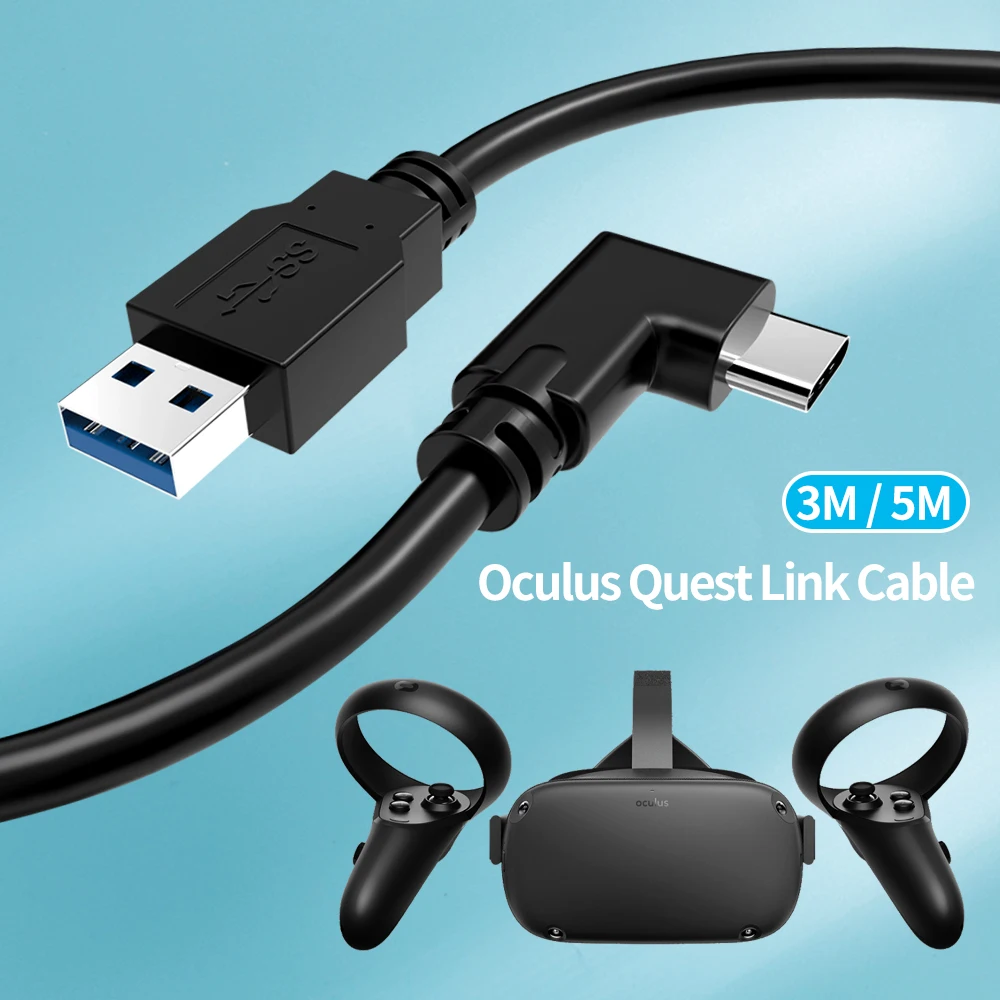  Высокоскоростная зарядка 60 Вт PD 5 Гбит/с м USB 3 2 gen1 Type c кабель для VR Oculus Quest