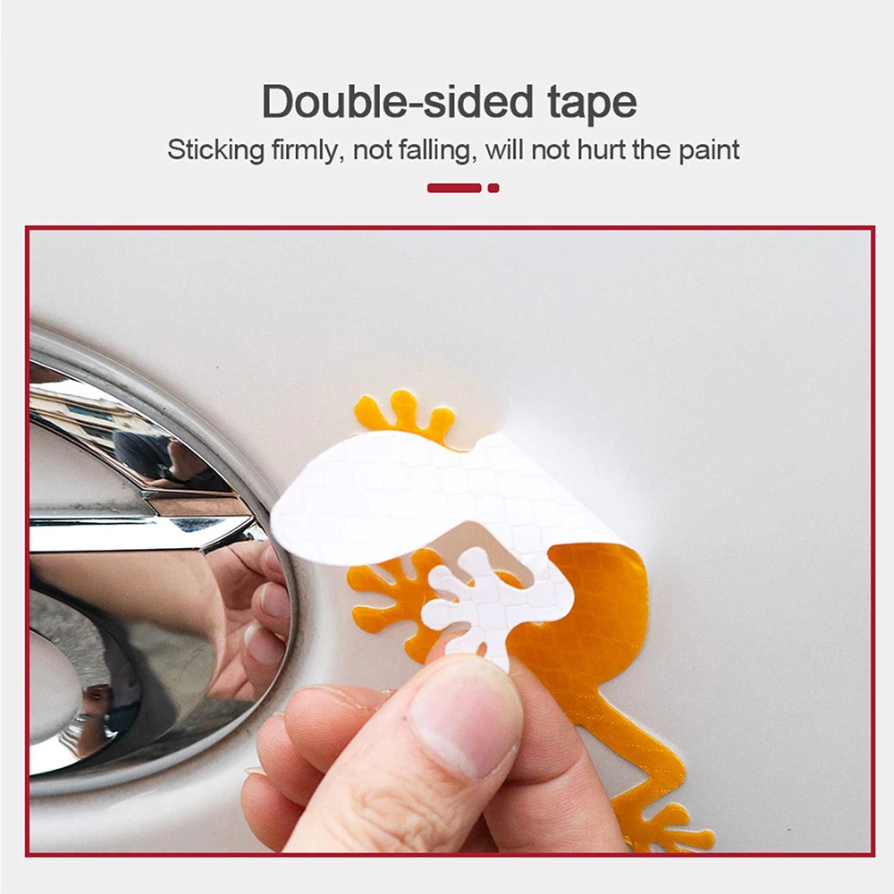 ZUJA Fashion Design Gecko Shape Car Safety PVC Reflective Car Motorcycle Bicycle Sticker