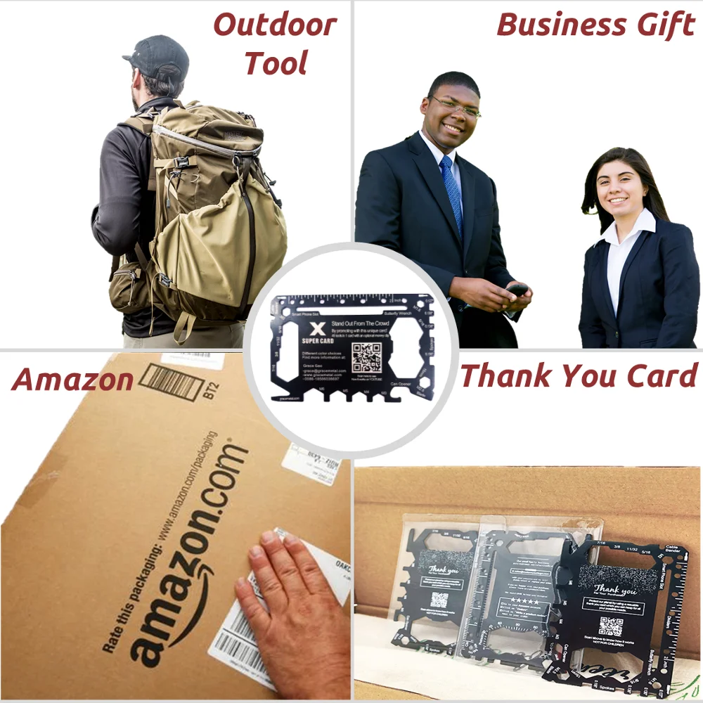 Custom Logo OEM Credit Metal Promotional Gift Gadget Multi Tool Card