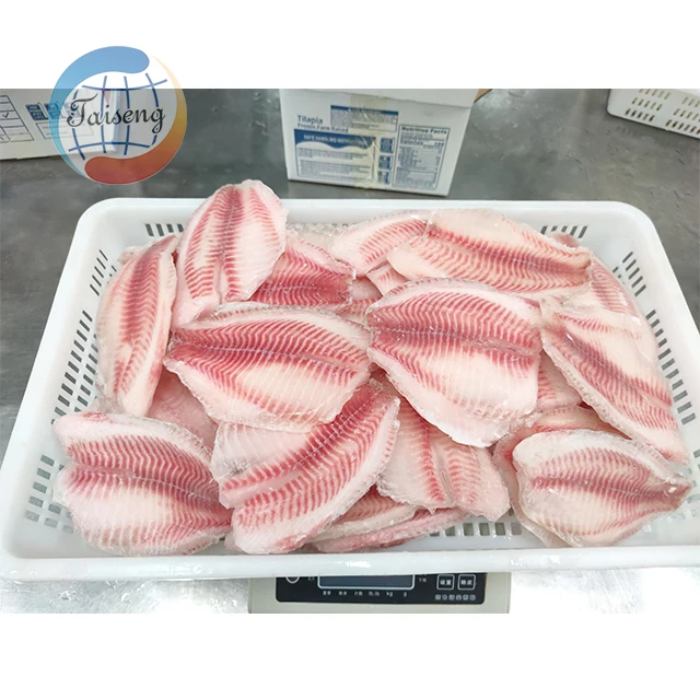 HACCP одобрено замороженное IQF оптом филе тилапии в виде рыбы без кожицы и костей
