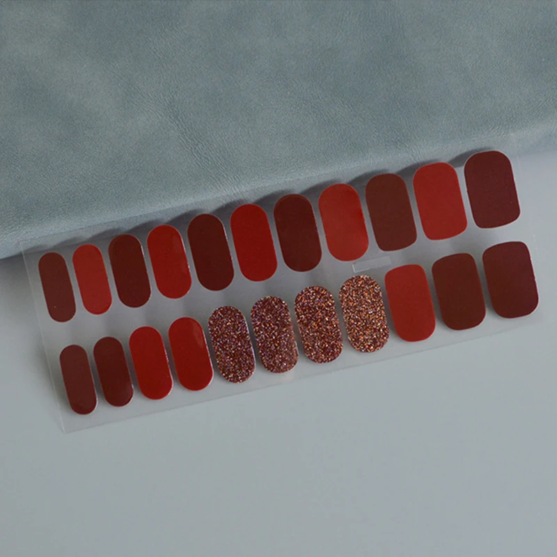 2023 High Quality Nail Wraps Self Adhesive Decorated Nail Sticker Gel Polish Nail Sticker Wrap Decoration