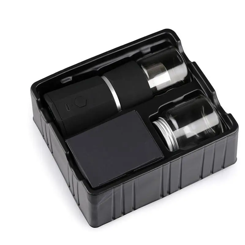 LTQ электрическая измельчитель для трав, подлинная полностью автоматическая функциональная дробилка, USB-кабель для зарядки, 1100 мач, роликовая машина для сухой травы, черный