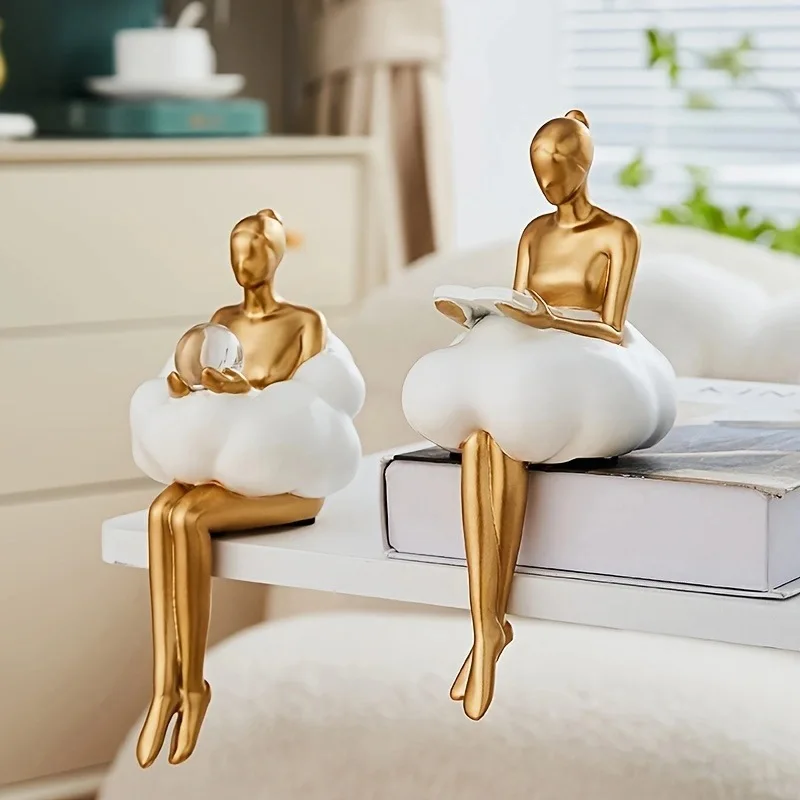 New clouds girl living room resin crafts character ornaments ballet dance studio store decoration housewarming gift resin gifts