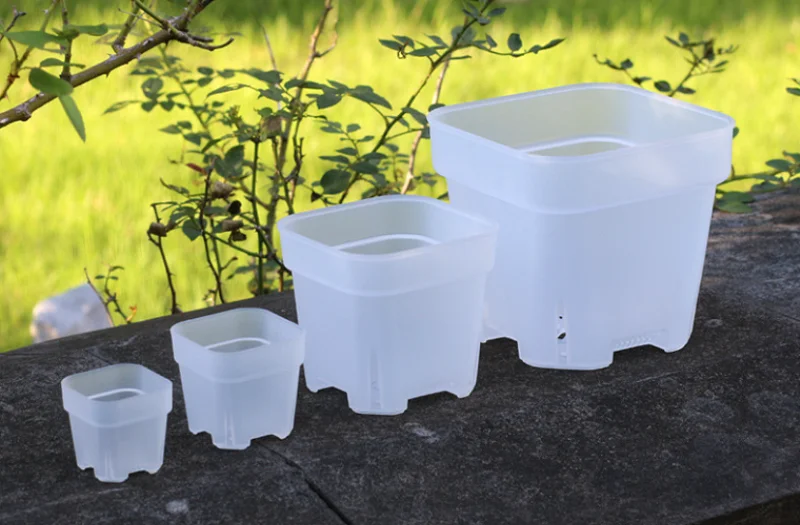 Wholesale Cheap 4cm 5cm 8.5cm12cm Thickened Plastic Durable Small Black Square Pots Nursery Succulent Cactus Flower Pot