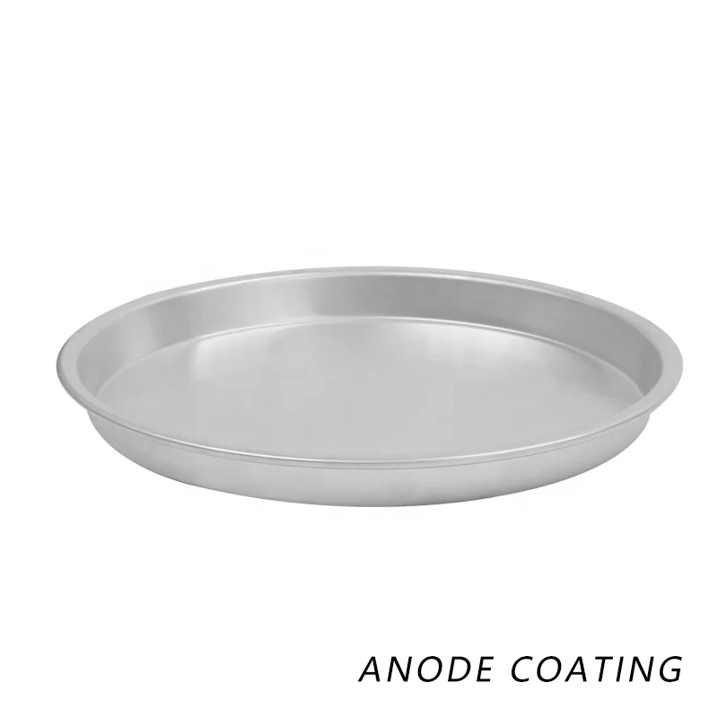 8inch  Aluminum Anode Oxidation Pizza Sheet Baking Tray  Round Pizza Tray For Kitchenware pizza tools recycle