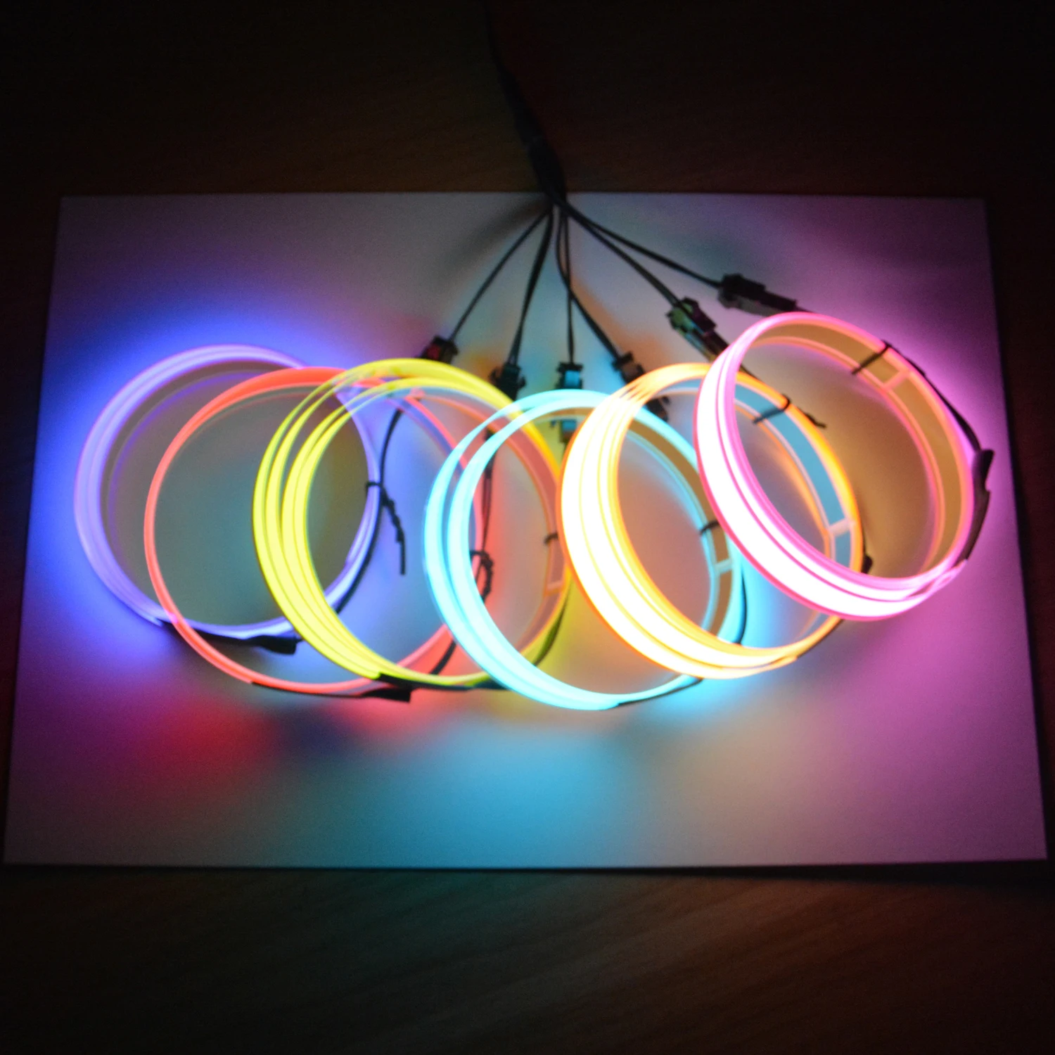 1.4cm 10 colors available waterproof high brightness safety electroluminescent el tape