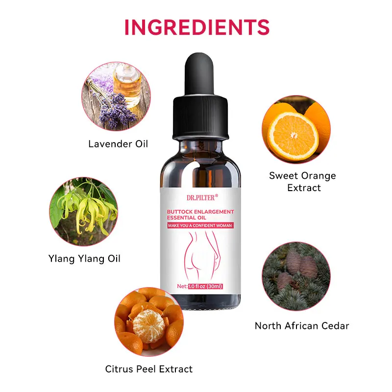 Factory custom semi-finished products Hip Lift Up Elastic Tightness Breast Bust Grow Up Big Hip and Butt Enlargement Oil