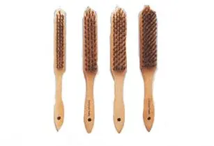 SJIE3019-1 wooden handle brass coated wire industry brush tools