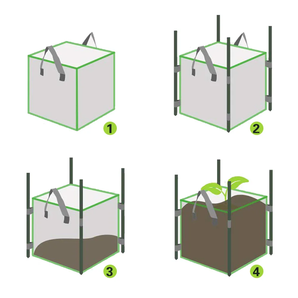 Wholesale 3/5/7/10/100 gallon Aeration Fabric Plant Grow Pot Garden Potato felt planter mushroom garden tote grow bags