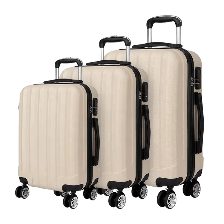 Good Price Designer Custom Luggage ABS Valise Trolley Luggage Carry on Suitcase Set Travel Boarding Luggage With Number Lock